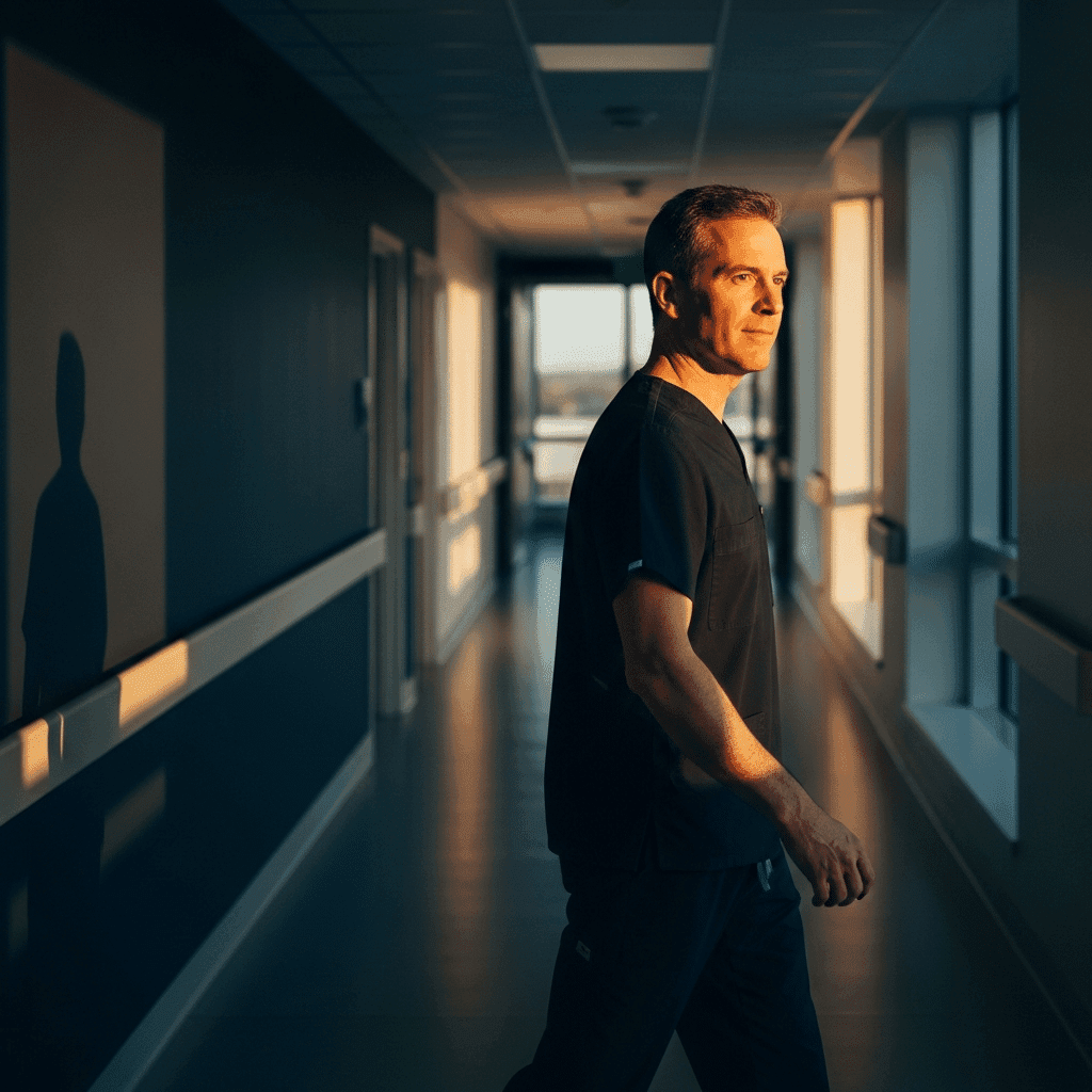 Surgeon in private setting