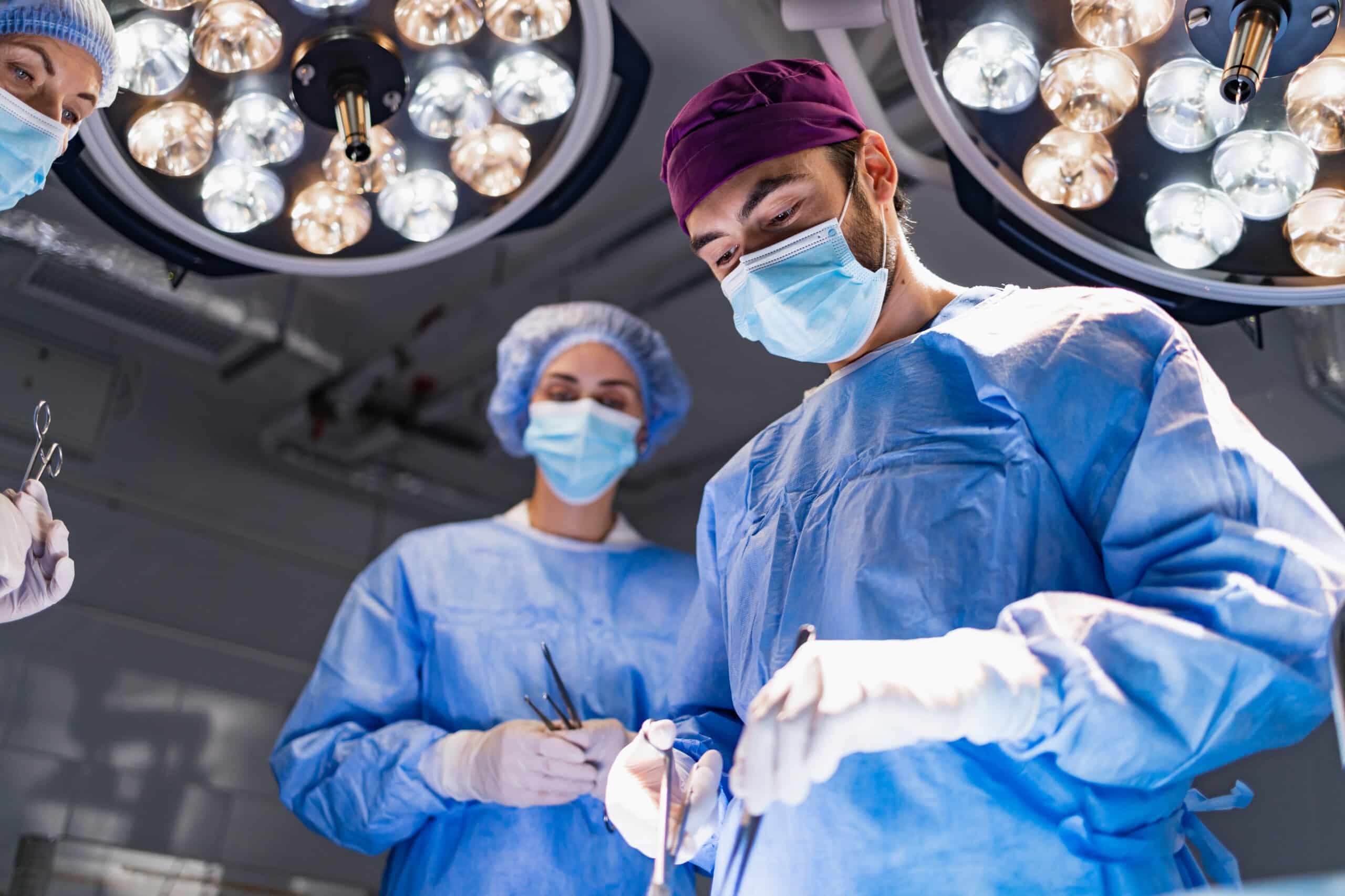 Surgical team in a modern operating room