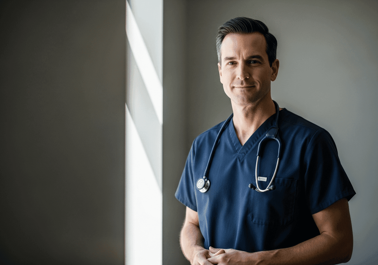 Medical specialist cinematic portrait